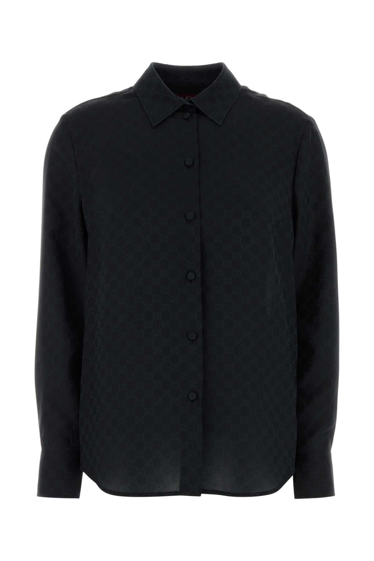 Gucci Women Black Crepe Shirt GUCCI