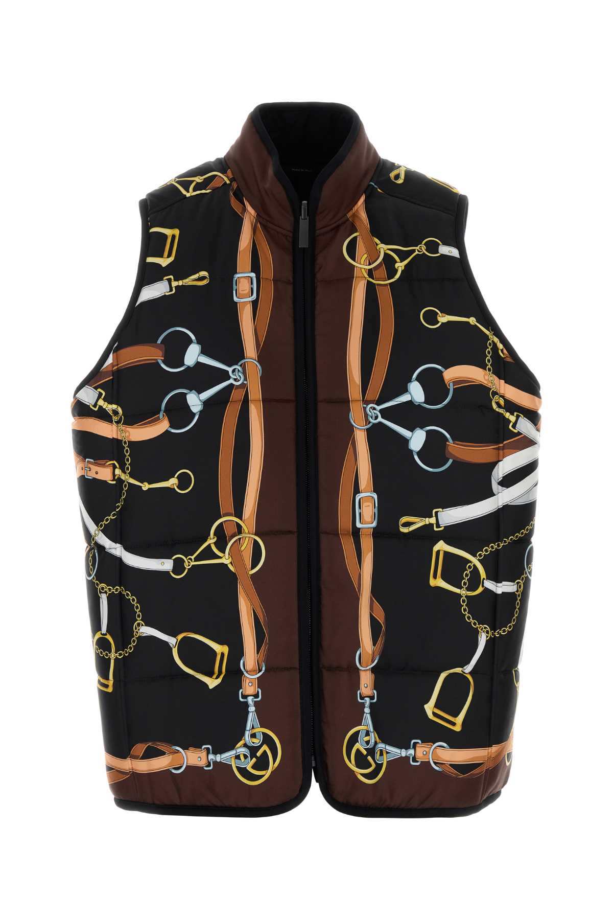Gucci Women Printed Twill Reversible Sleeveless Jacket GUCCI