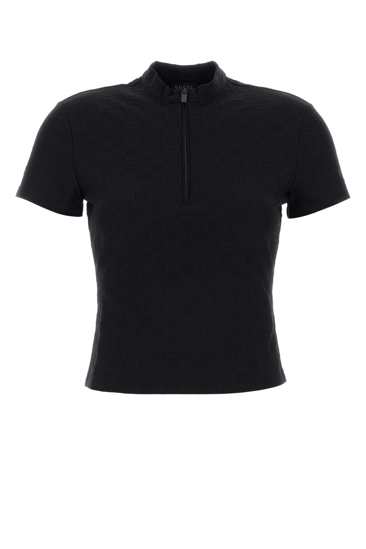 Gucci Women Black Gg Jacquard Top GUCCI