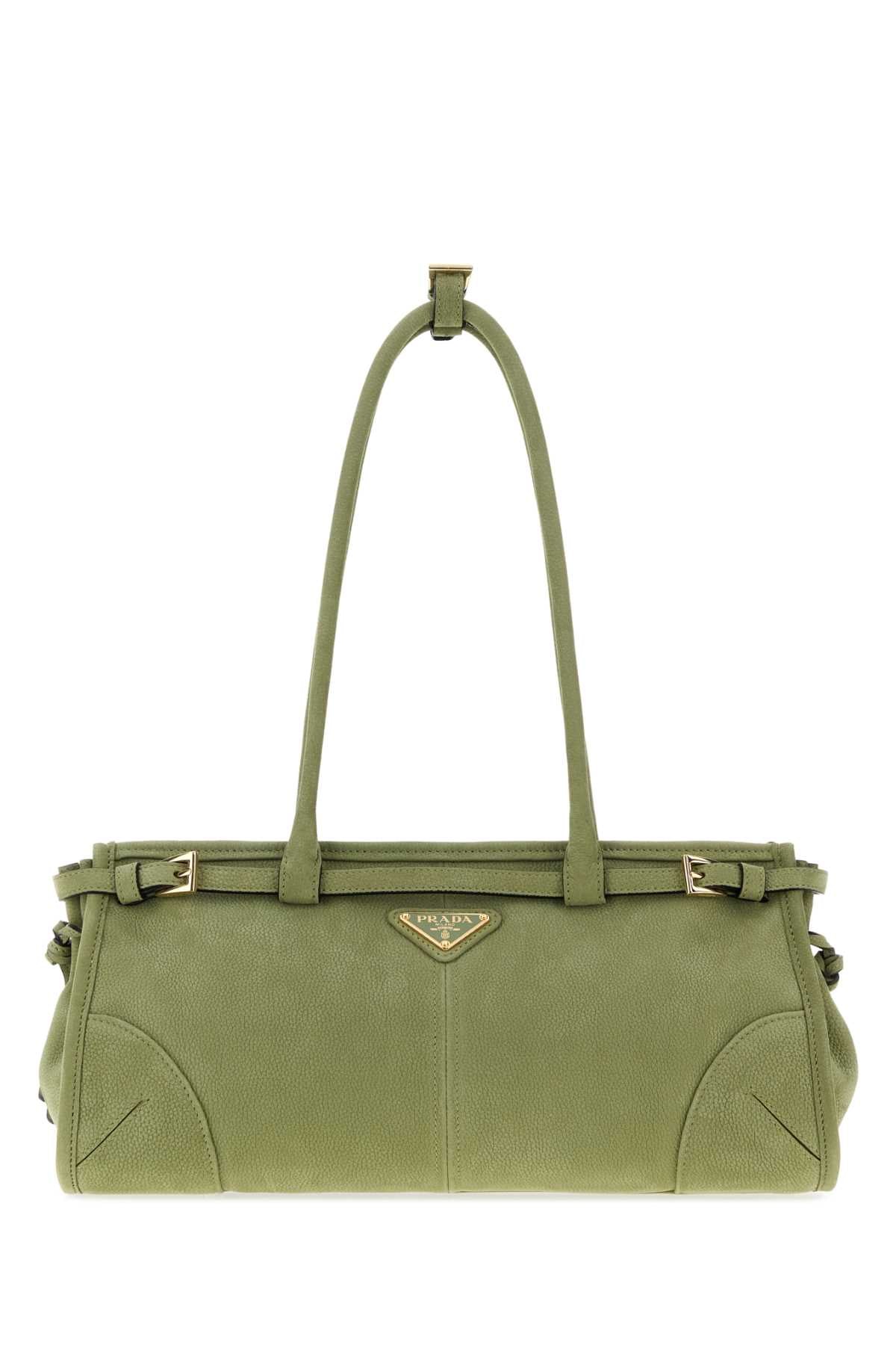 Prada Women Green Nabuk Prada Bonnie Shoulder Bag PRADA