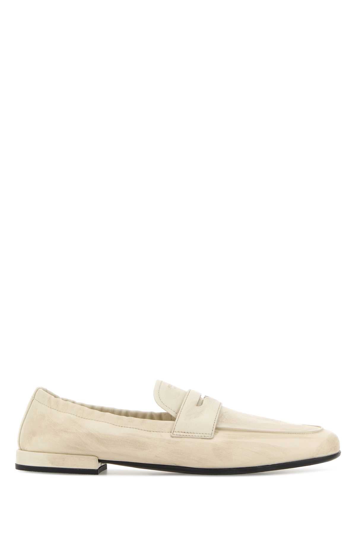 Prada Women Ivory Leather Loafers PRADA