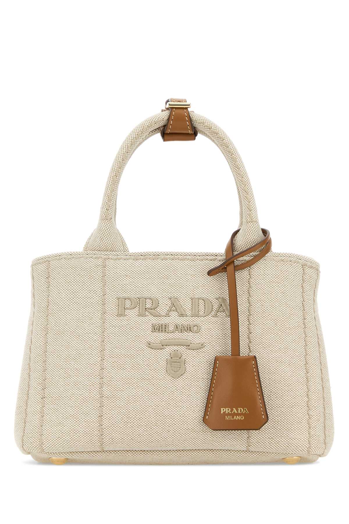 Prada Women Two-Tone Canvas Mini Prada Jardiniã¨Re Handbag PRADA