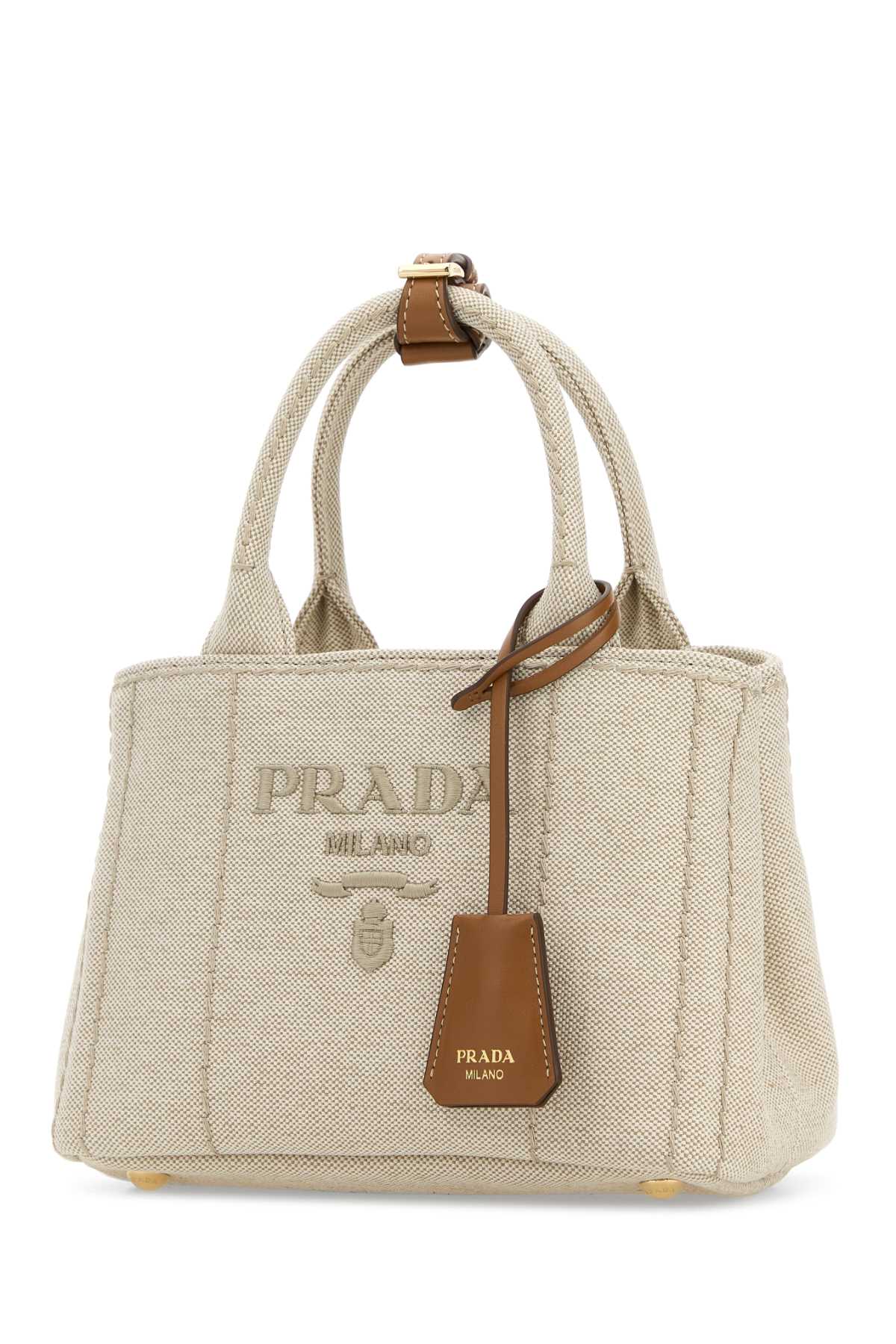 Prada Women Two-Tone Canvas Mini Prada Jardiniã¨Re Handbag PRADA