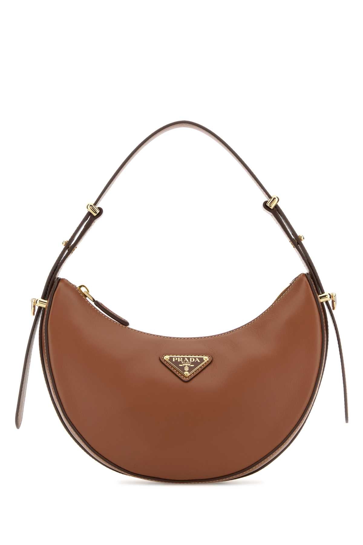 Prada Women Caramel Leather Arquã¨ Handbag PRADA
