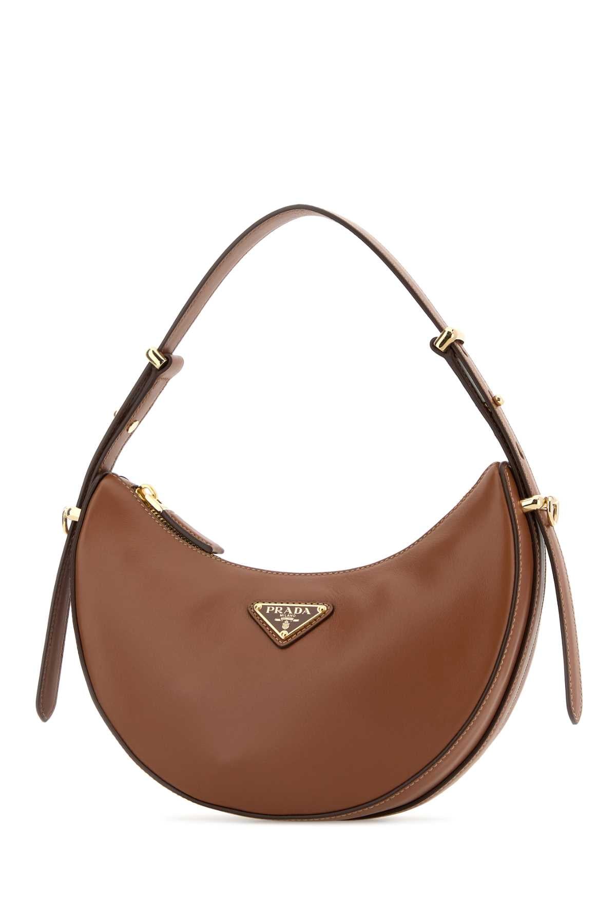 Prada Women Caramel Leather Arquã¨ Handbag PRADA