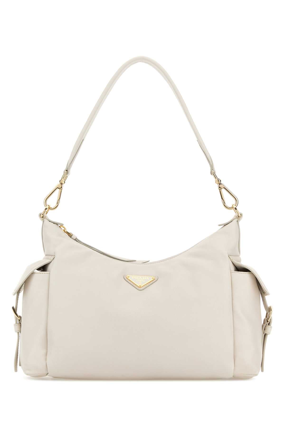 Prada Women Ivory Nappa Leather Prada Explore Crossbody Bag PRADA