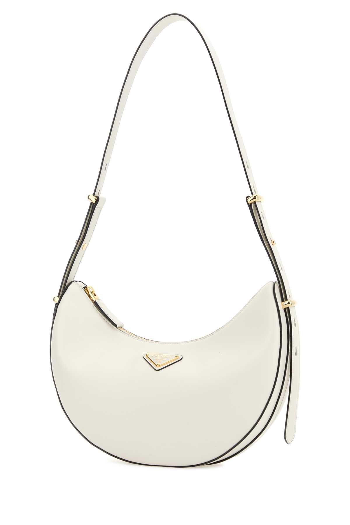 Prada Women White Leather Prada Arque Crossbody Bag PRADA