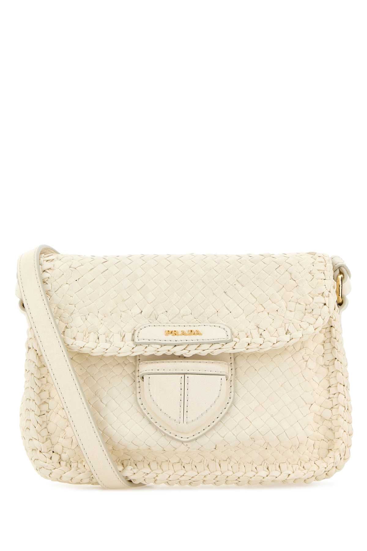 Prada Women White Leather Crossbody Bag PRADA