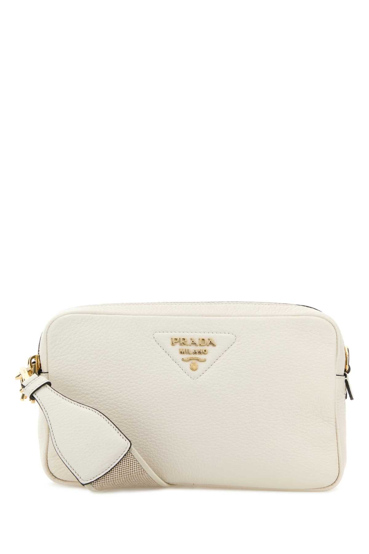 Prada Women White Leather Crossbody Bag PRADA
