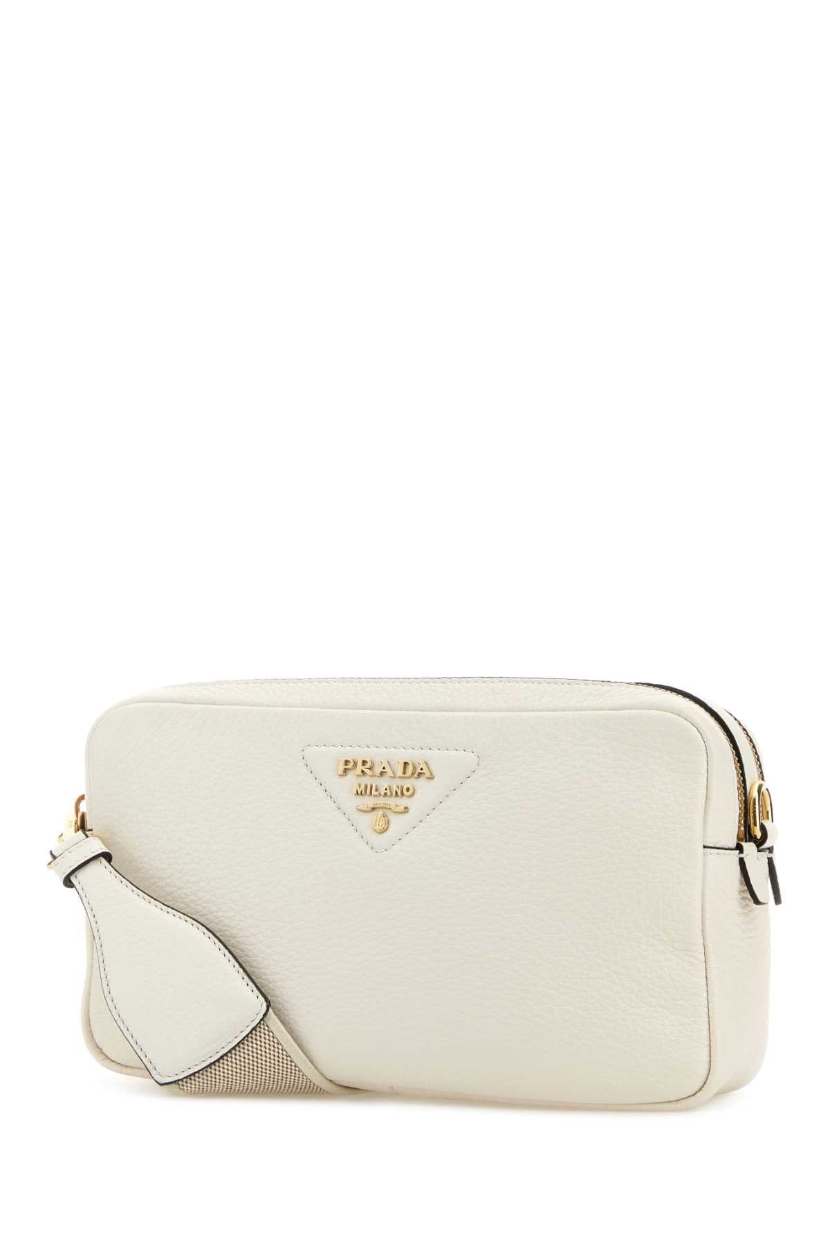 Prada Women White Leather Crossbody Bag PRADA