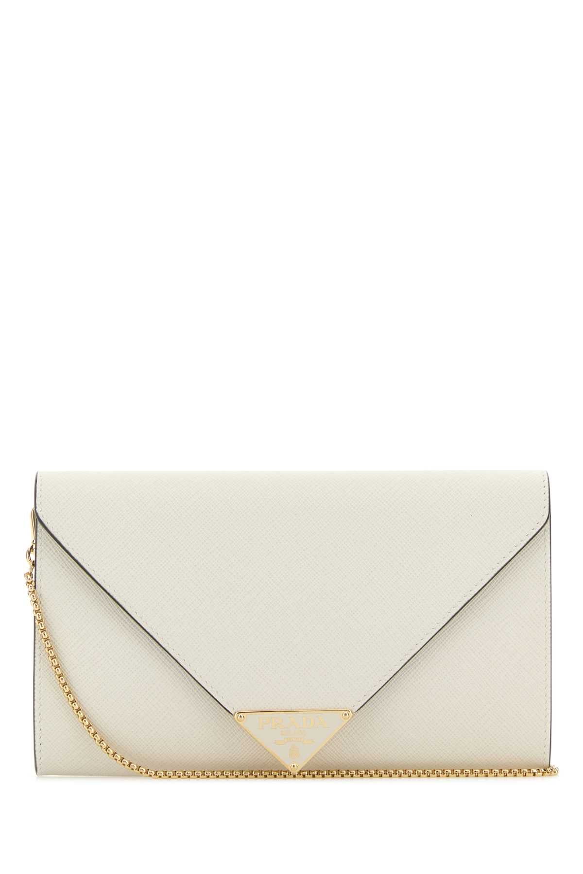 Prada Women Ivory Leather Mini Crossbody Bag PRADA