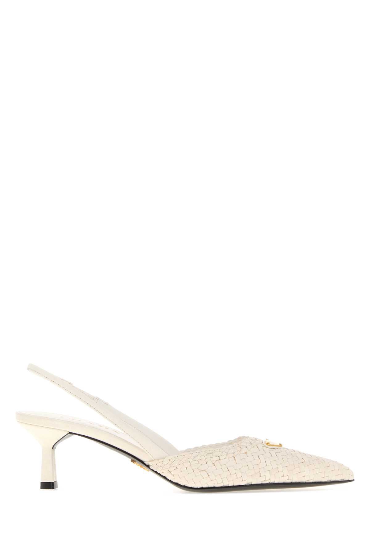 Prada Women White Leather Pumps PRADA