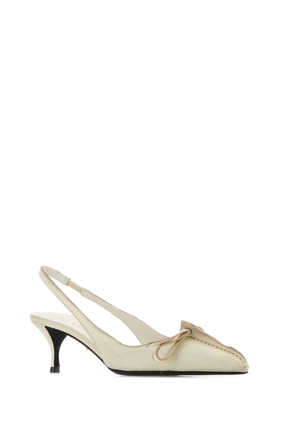 Prada Women Ivory Leather Pumps PRADA