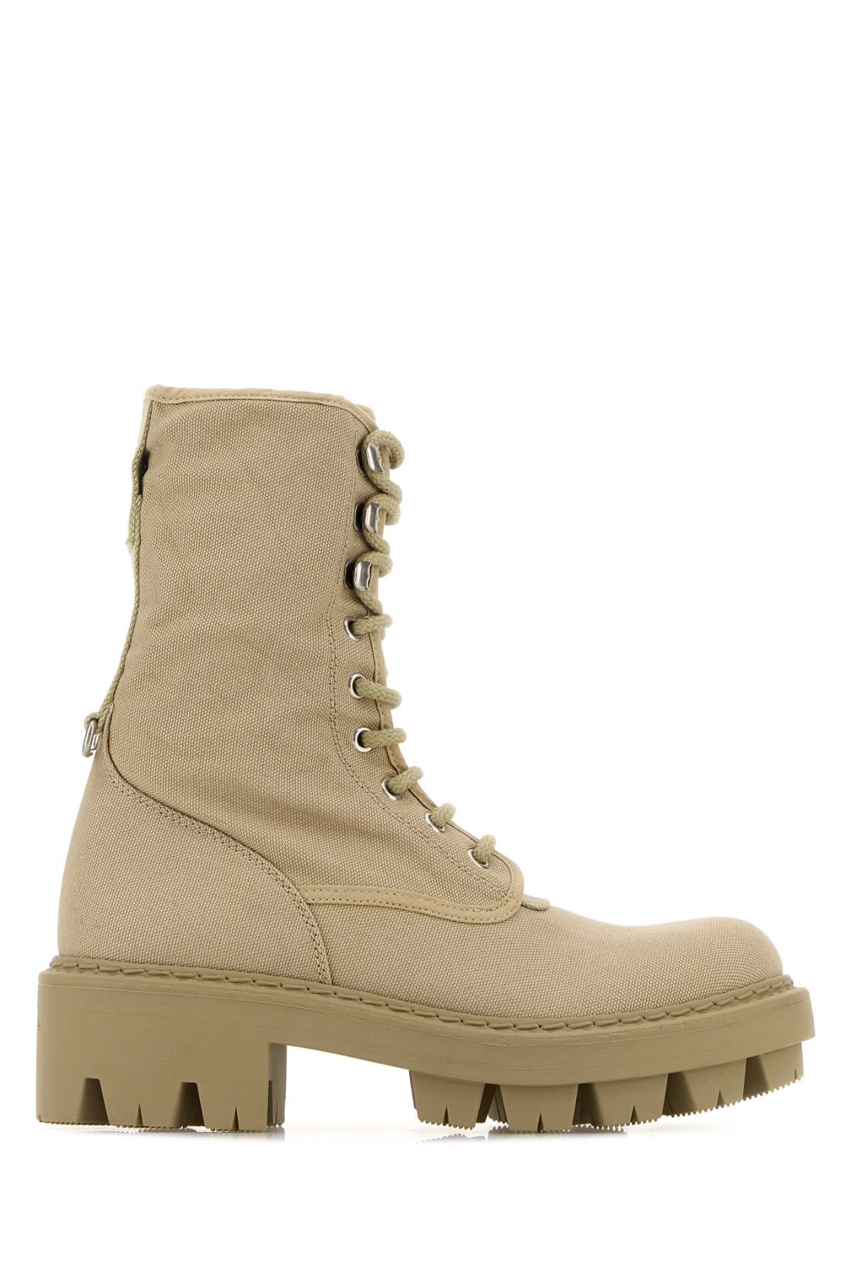 Prada Women Beige Canvas Boots PRADA