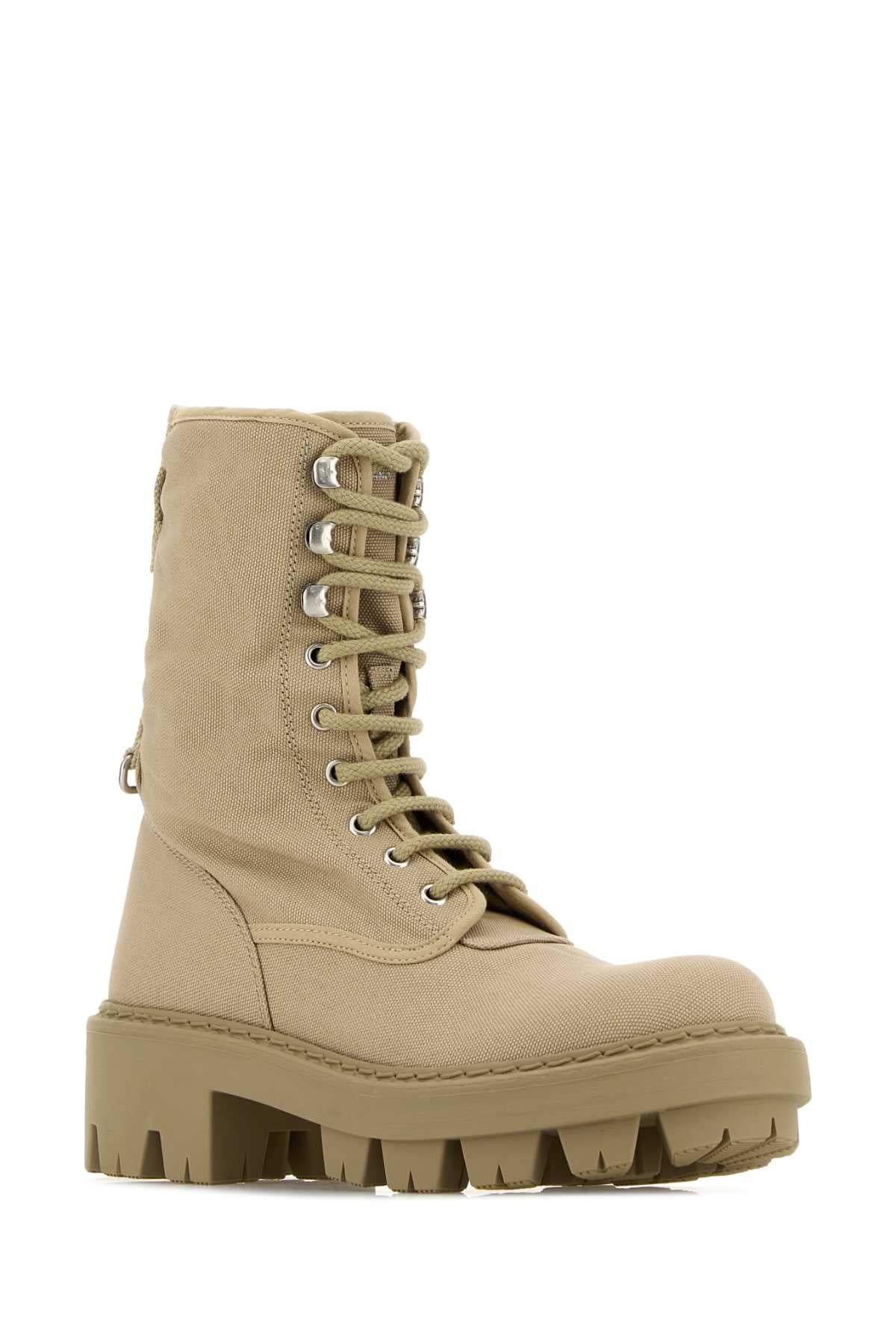 Prada Women Beige Canvas Boots PRADA