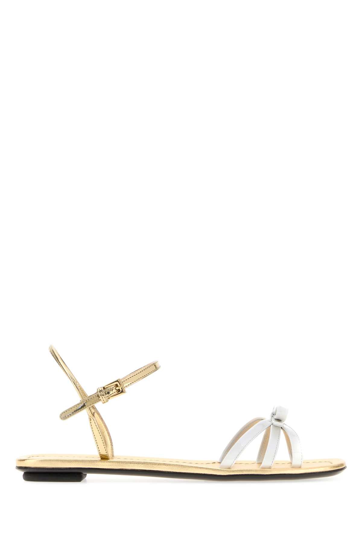 Prada Women Two-Tone Leather Sandals PRADA