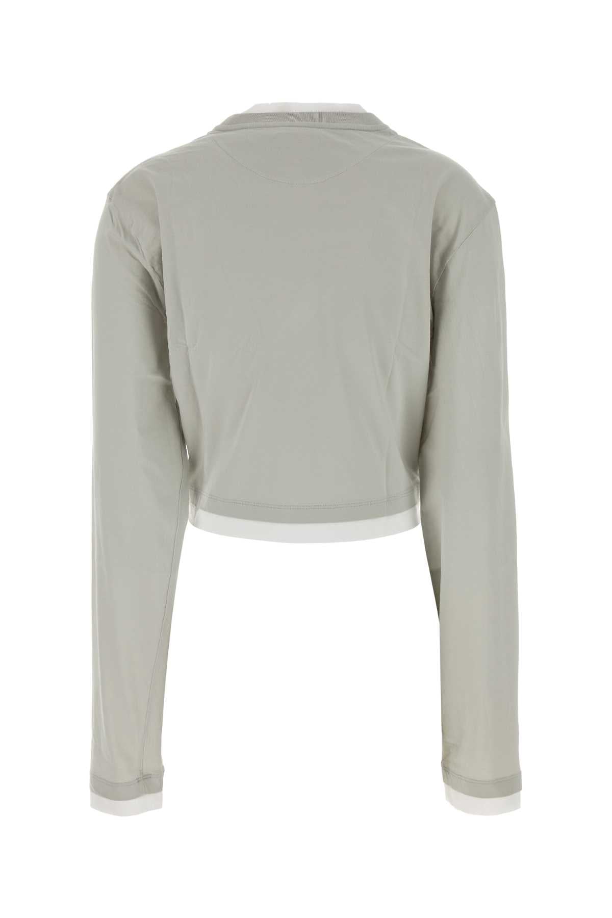 Prada Women Grey Cotton T-Shirt PRADA
