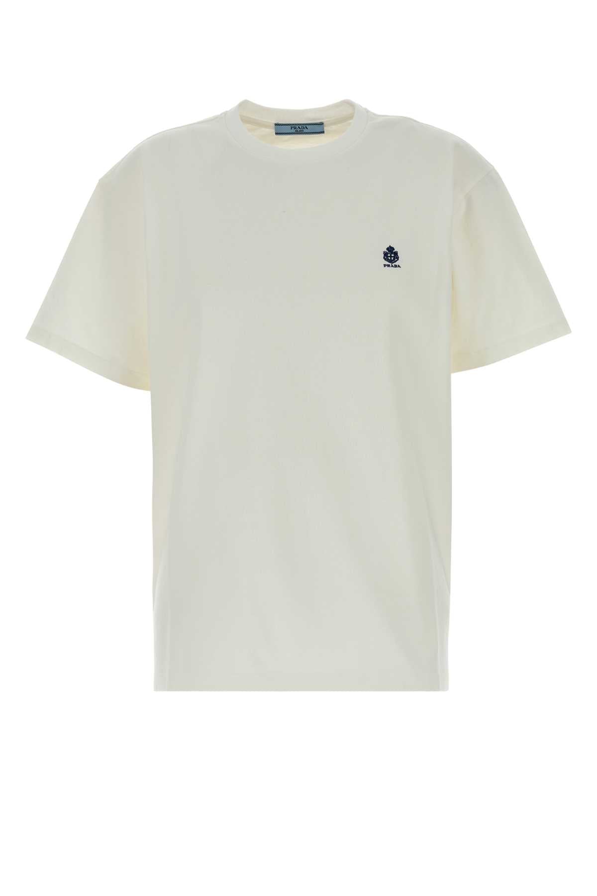 Prada Women White Cotton T-Shirt PRADA