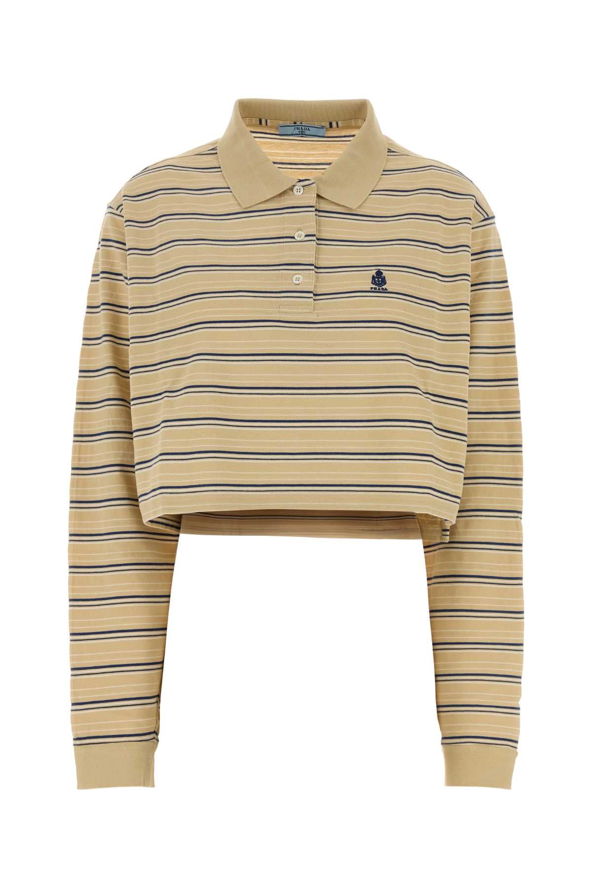 Prada Women Embroidered Piquet Polo Shirt PRADA