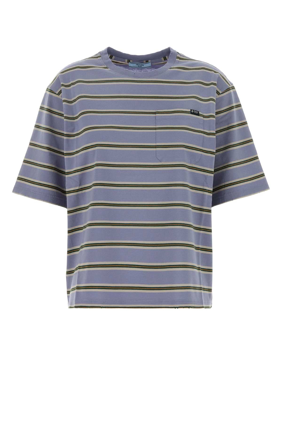 Prada Women Embroidered Cotton T-Shirt PRADA