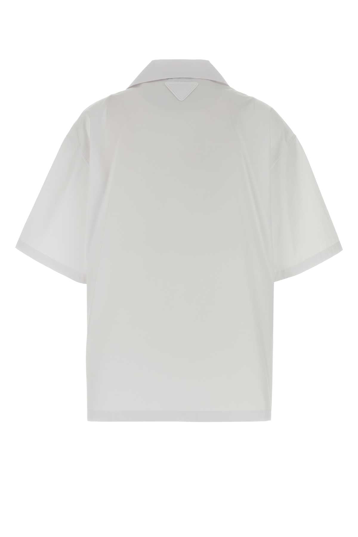 Prada Women White Poplin Shirt PRADA