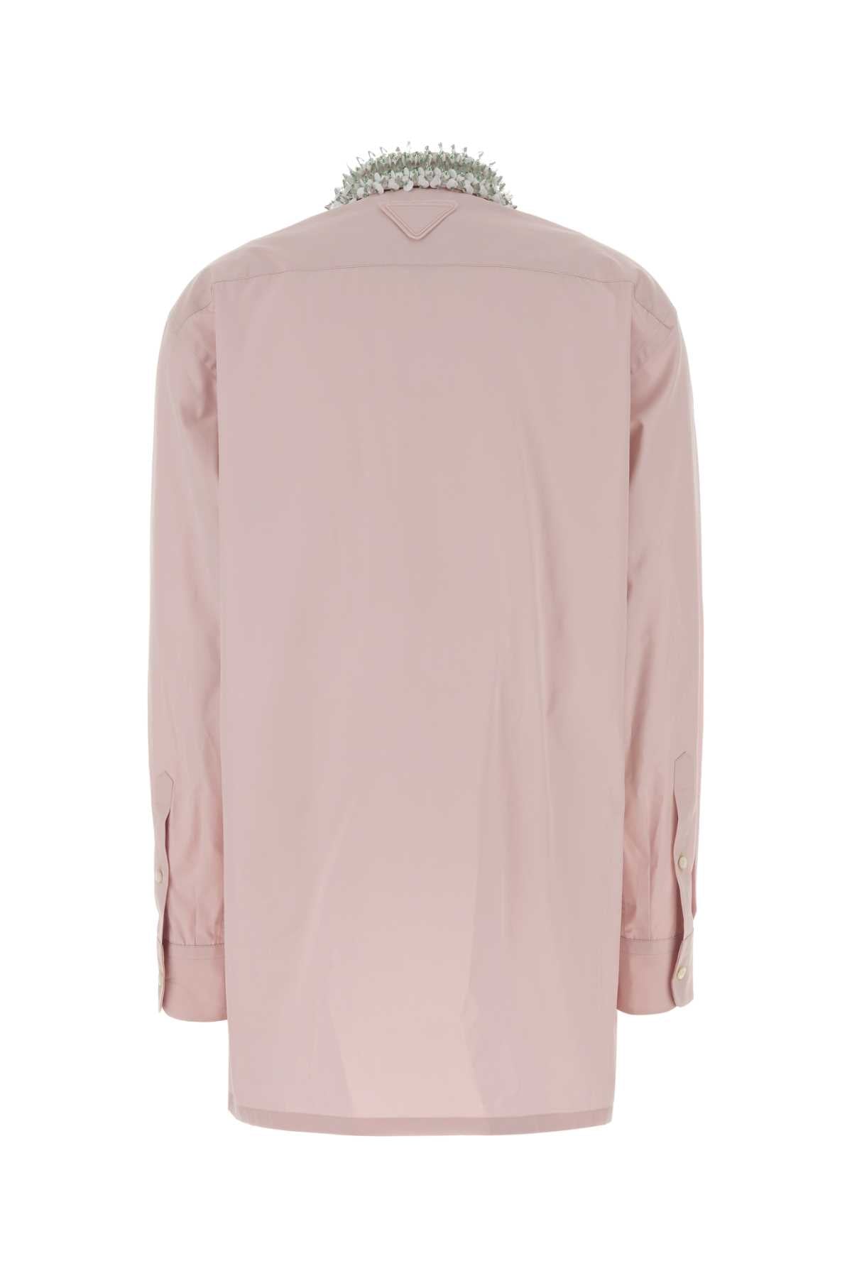 Prada Women Pastel Pink Poplin Shirt PRADA