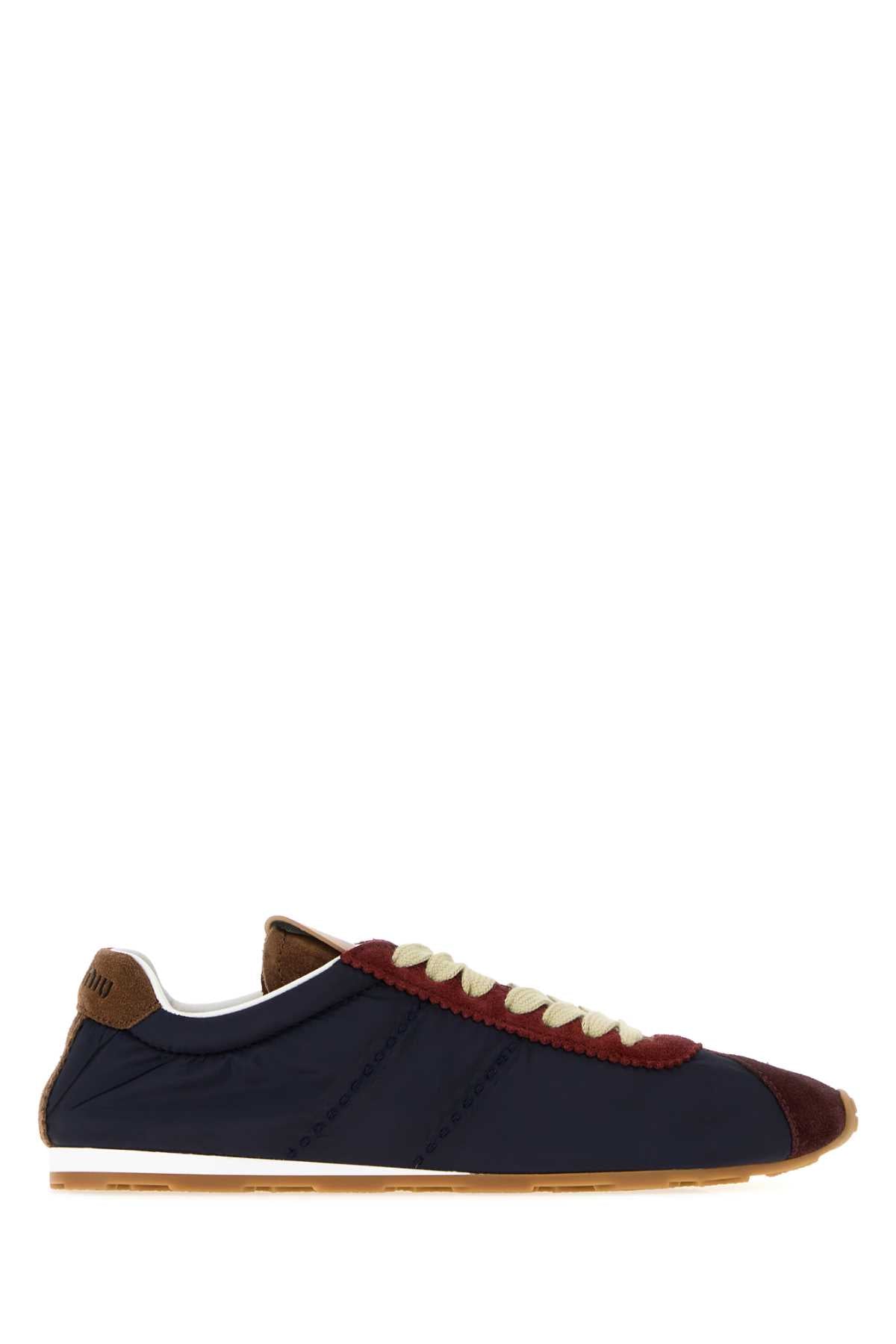Miu Miu Women Multicolor Fabric And Suede Plume Sneakers MIU MIU