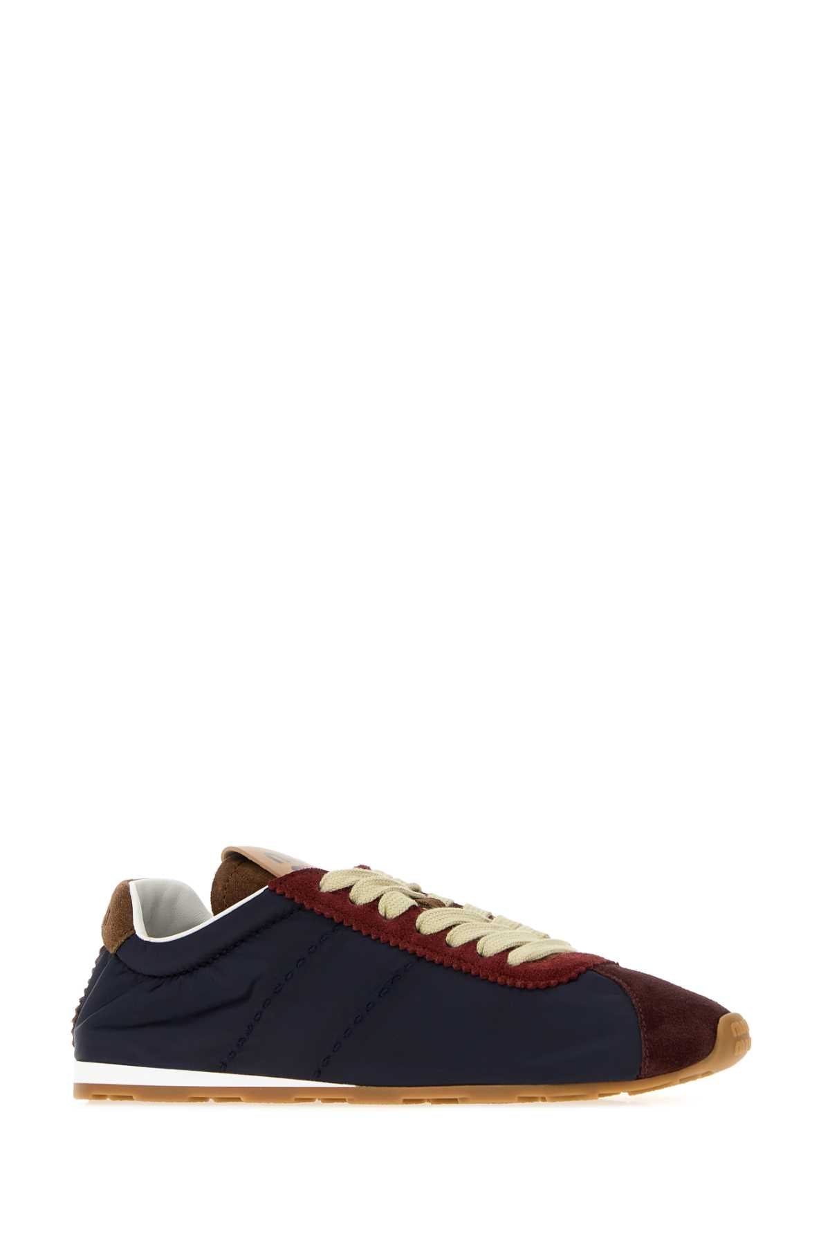 Miu Miu Women Multicolor Fabric And Suede Plume Sneakers MIU MIU