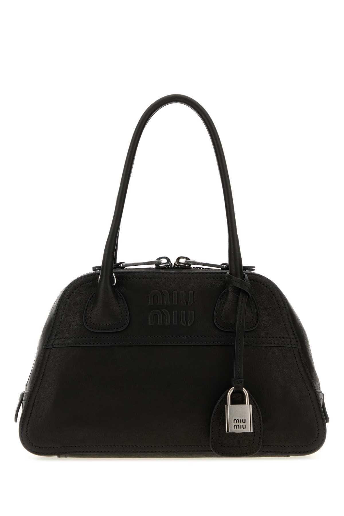 Miu Miu Women Black Leather Vivant Handbag MIU MIU
