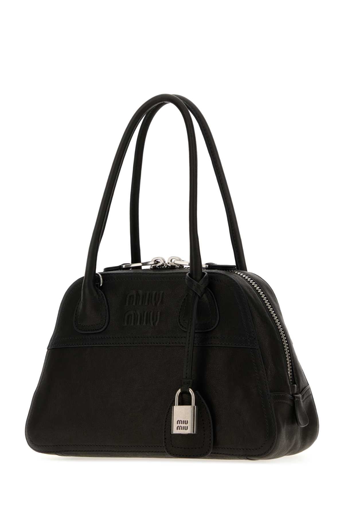 Miu Miu Women Black Leather Vivant Handbag MIU MIU