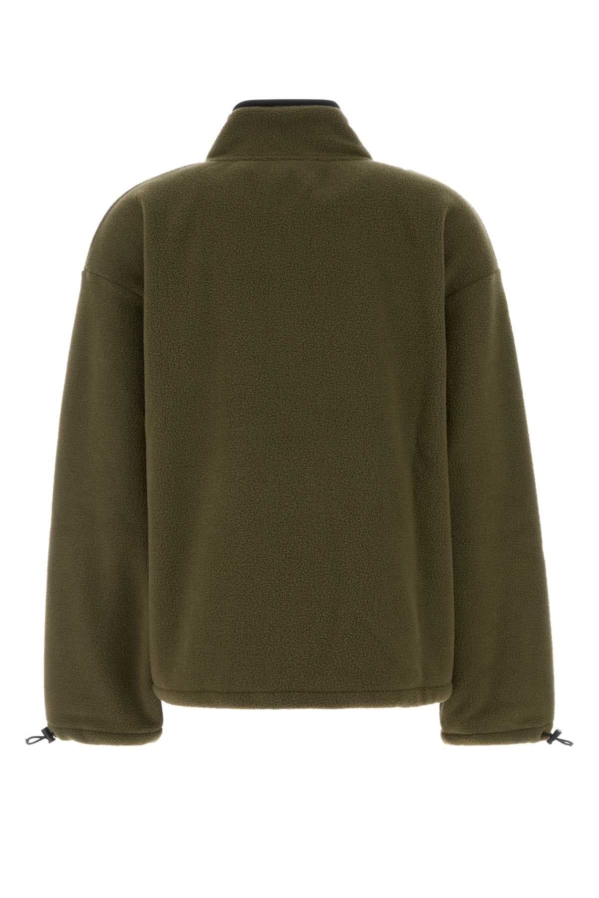 Miu Miu Women Olive Green Pile Jacket MIU MIU
