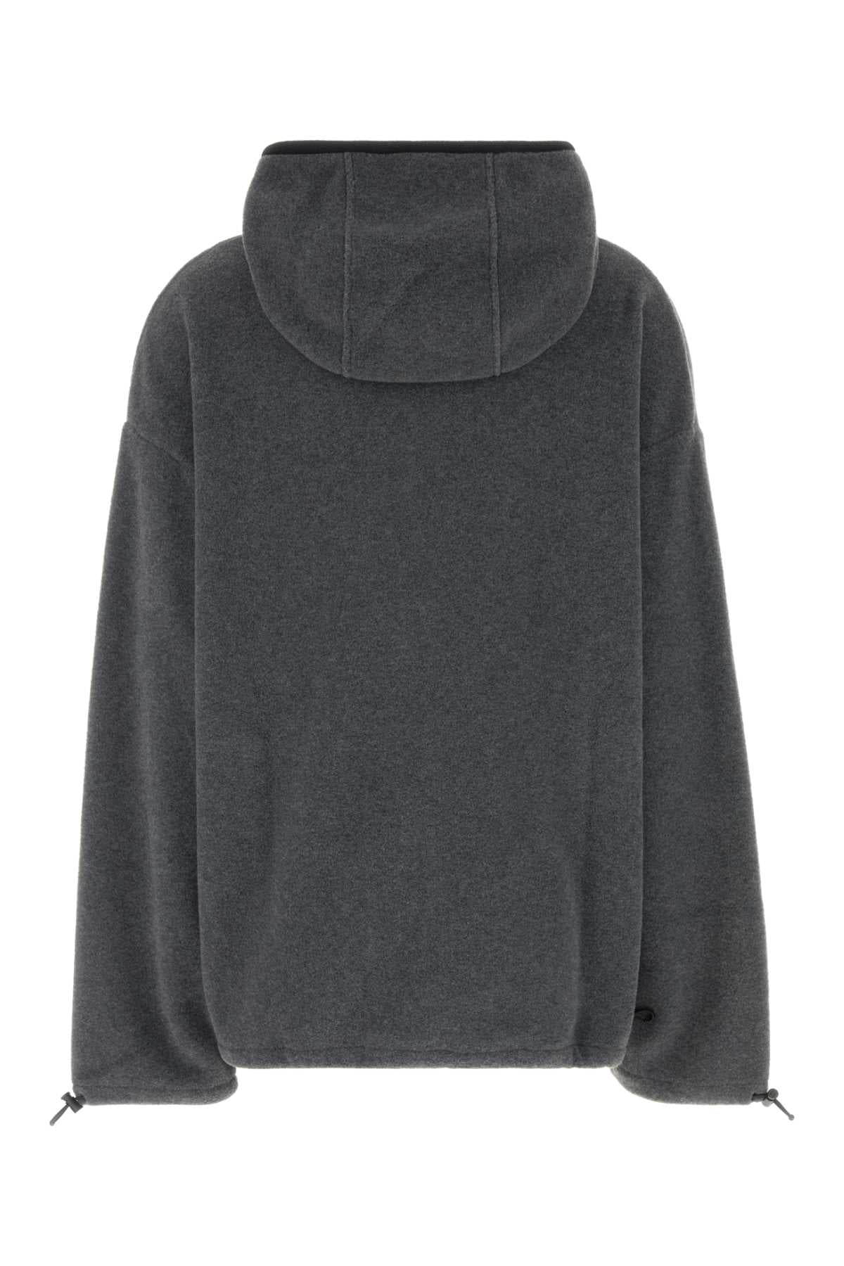 Miu Miu Women Dark Grey Pile Oversize Sweatshirt MIU MIU
