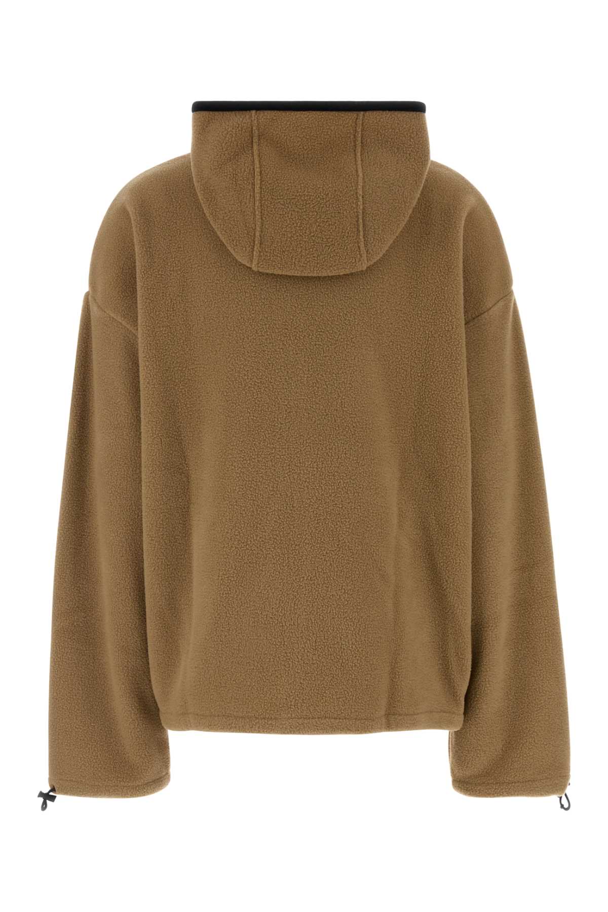 Miu Miu Women Camel Pile Oversize Sweatshirt MIU MIU