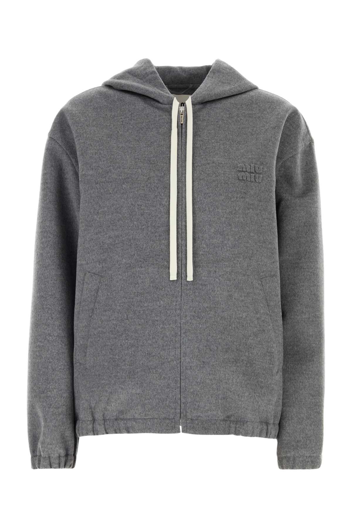 Miu Miu Women Grey Wool Blend Jacket