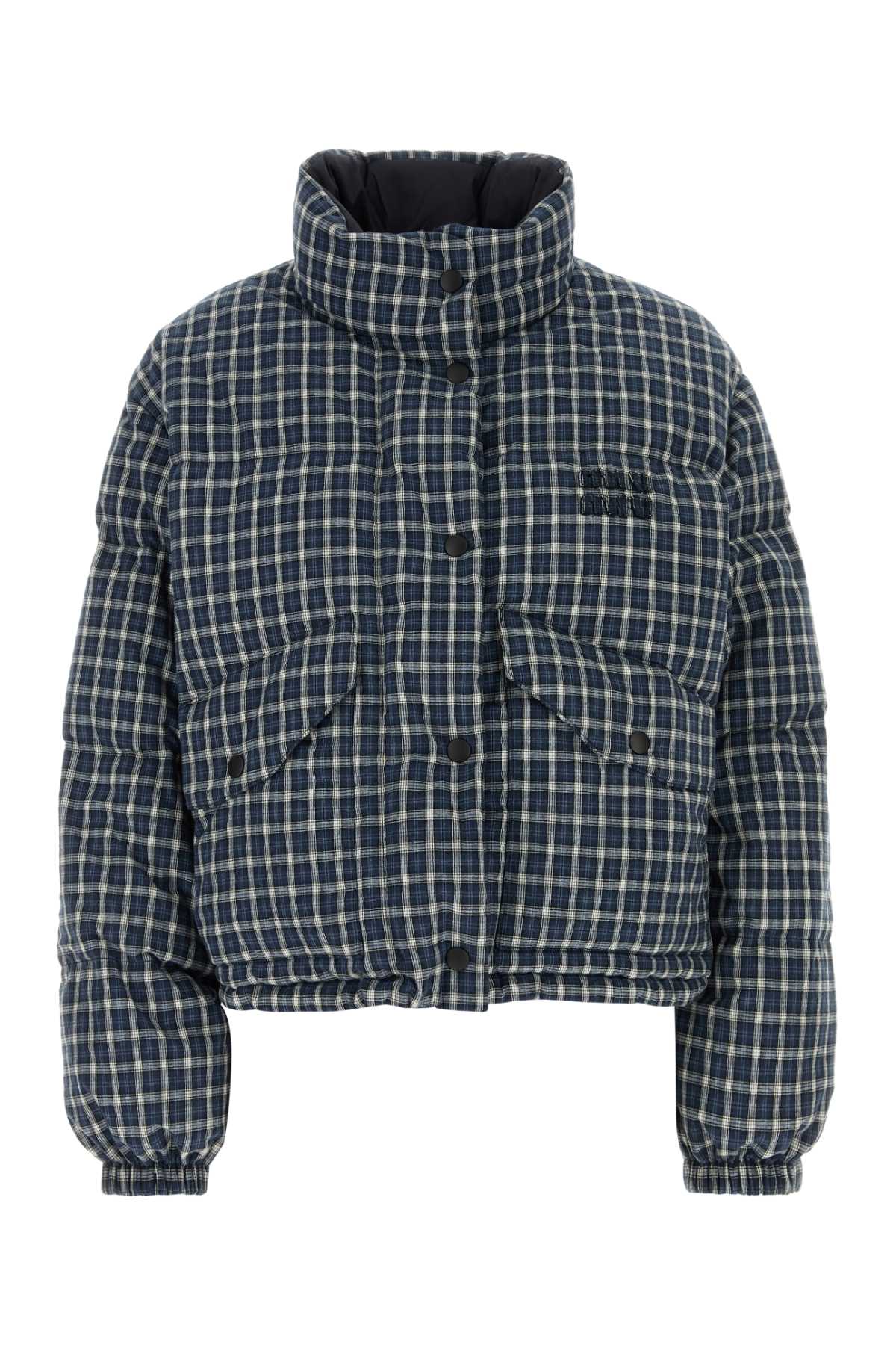Miu Miu Women Embroidered Cotton Reversible Down Jacket