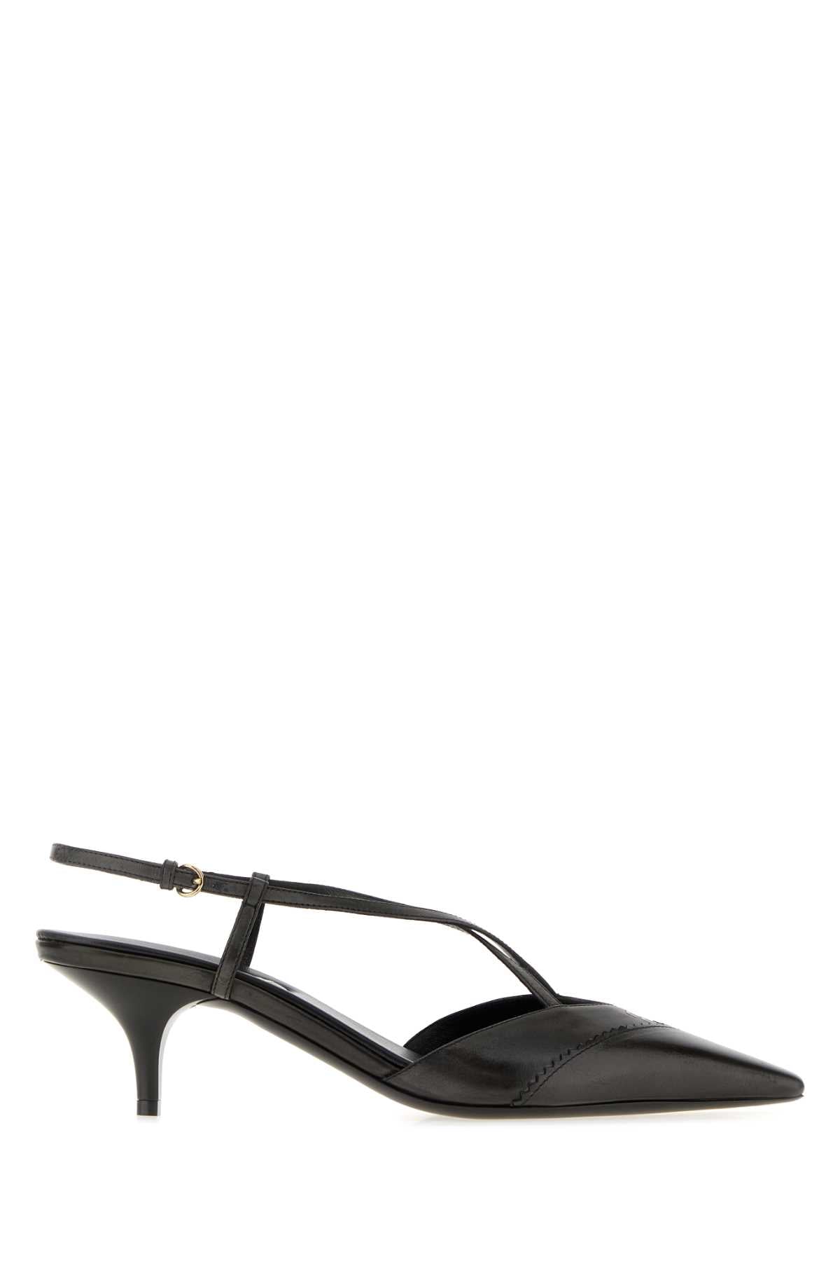 Miu Miu Women Charcoal Leather Pumps MIU MIU