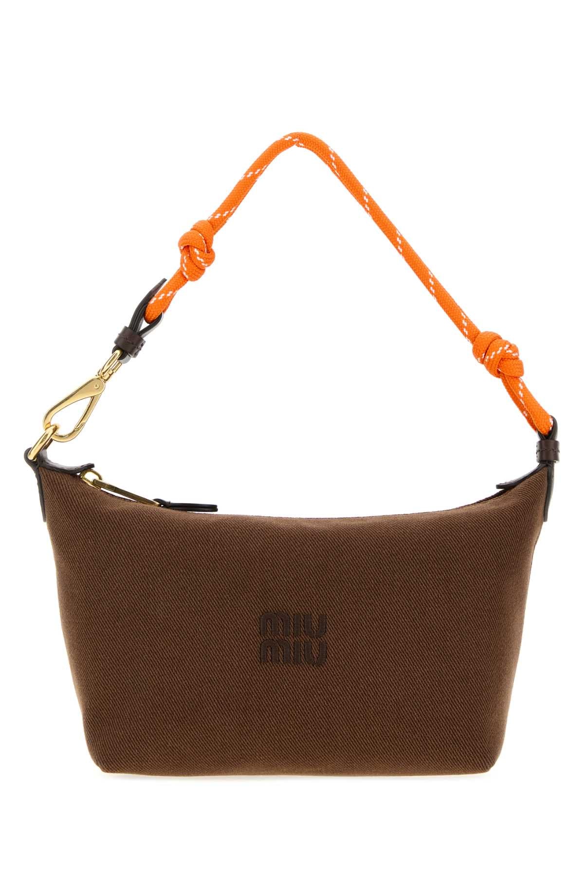 Miu Miu Women Brown Gabardine Handbag MIU MIU