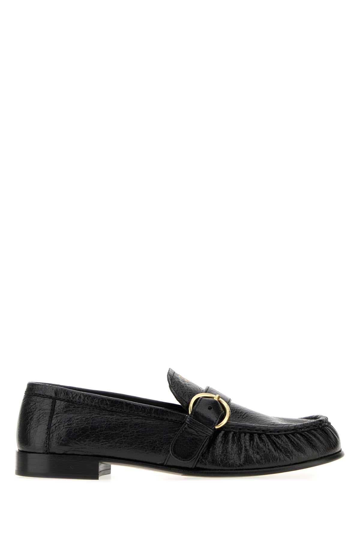Miu Miu Women Black Leather Loafers MIU MIU