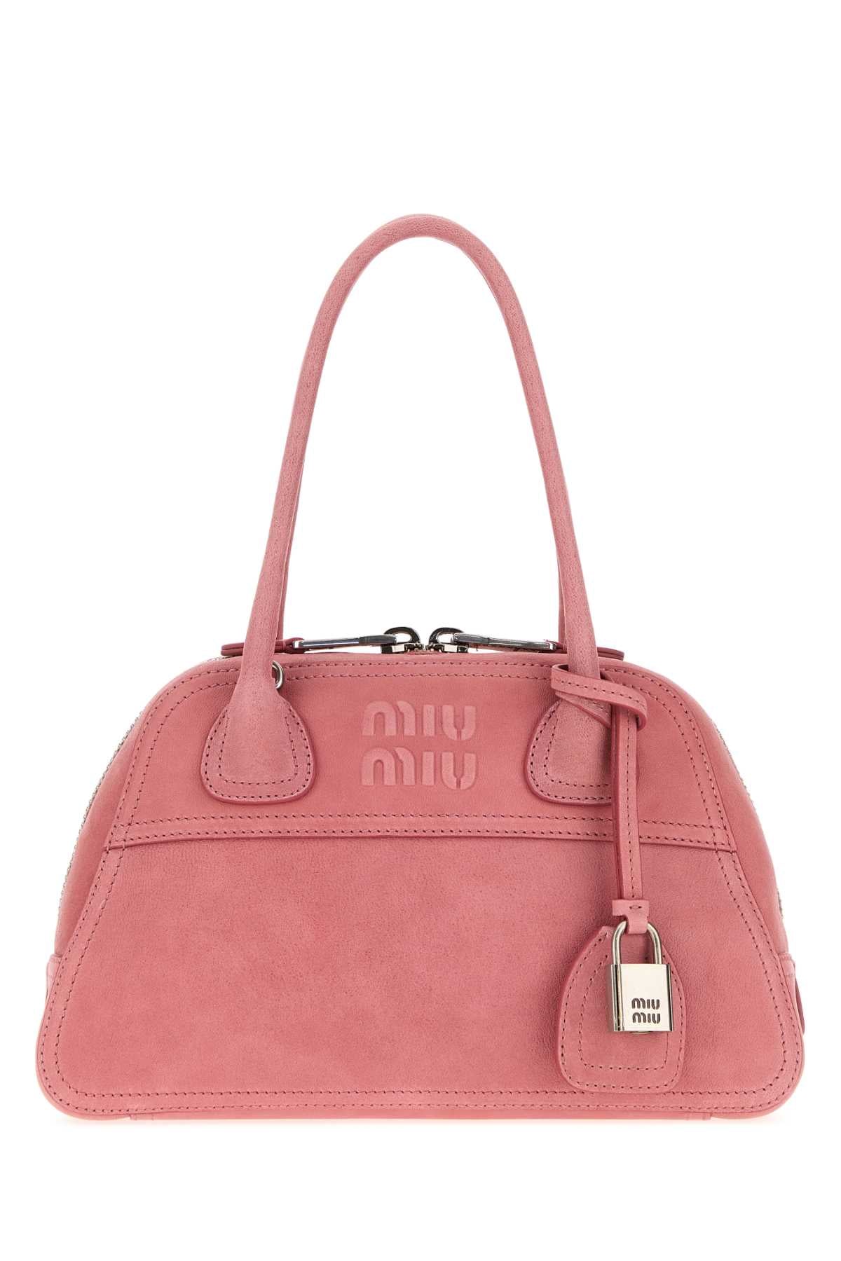 Miu Miu Women Pink Leather Vivant Handbag MIU MIU