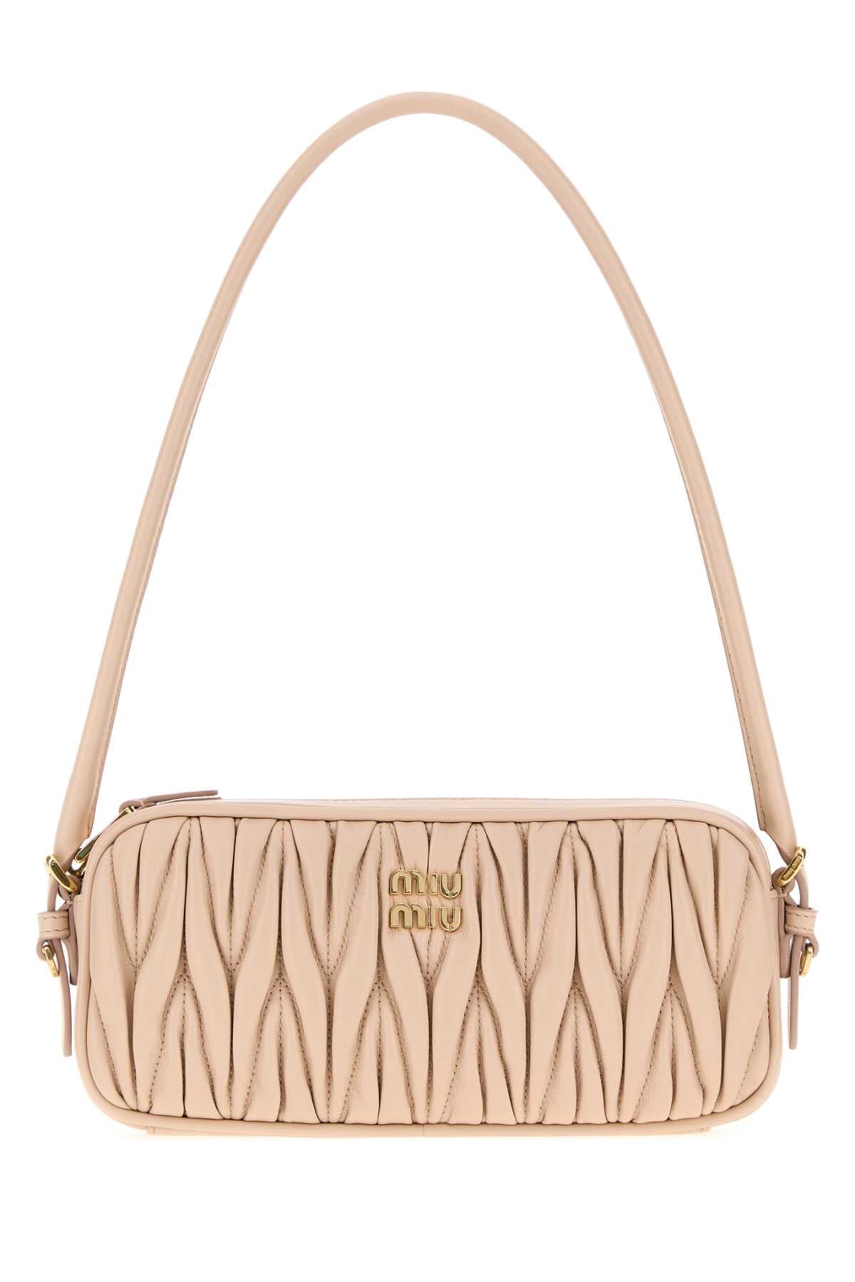 Miu Miu Women Light Pink Leather Shoulder Bag MIU MIU