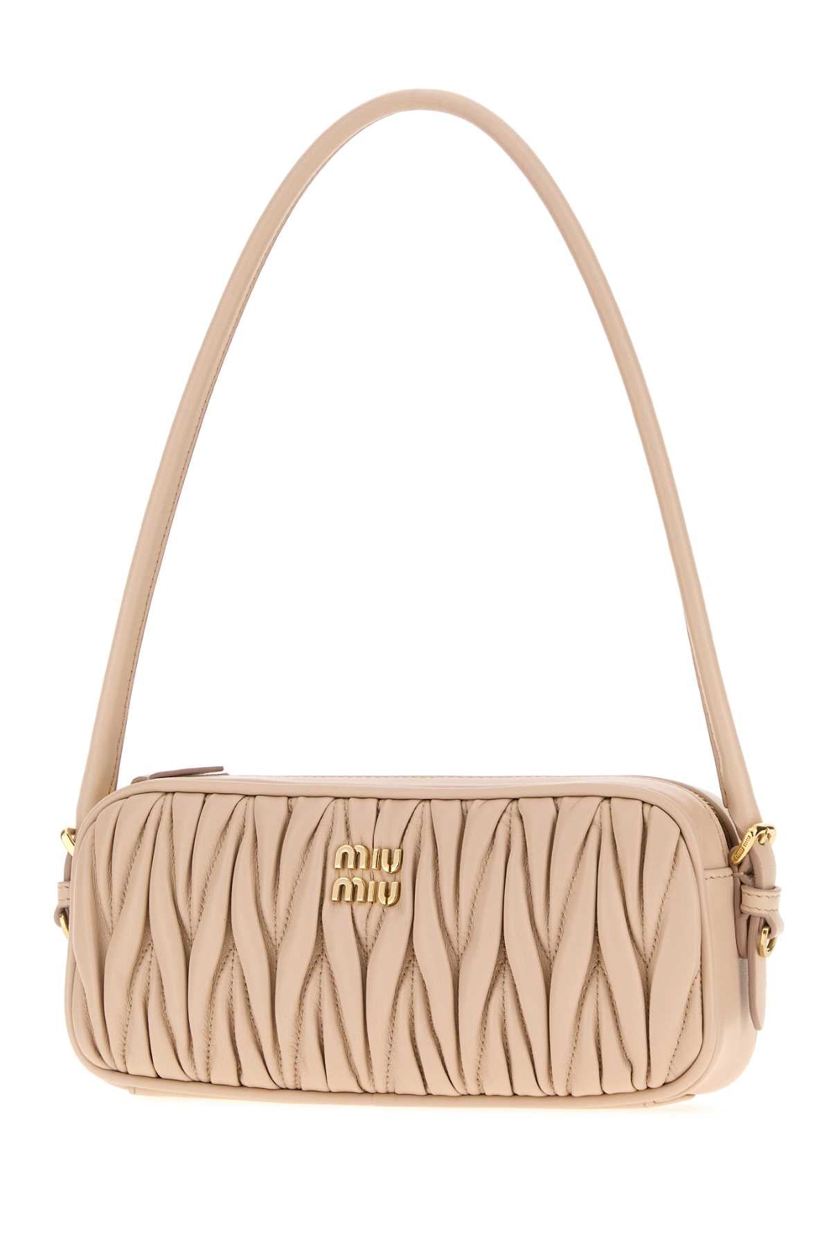 Miu Miu Women Light Pink Leather Shoulder Bag MIU MIU