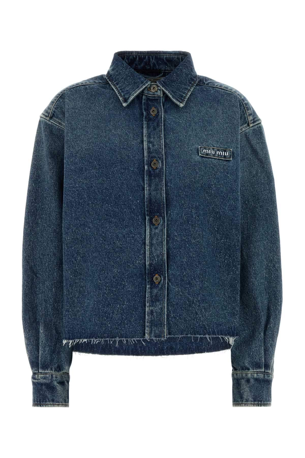 Miu Miu Women Denim Shirt MIU MIU