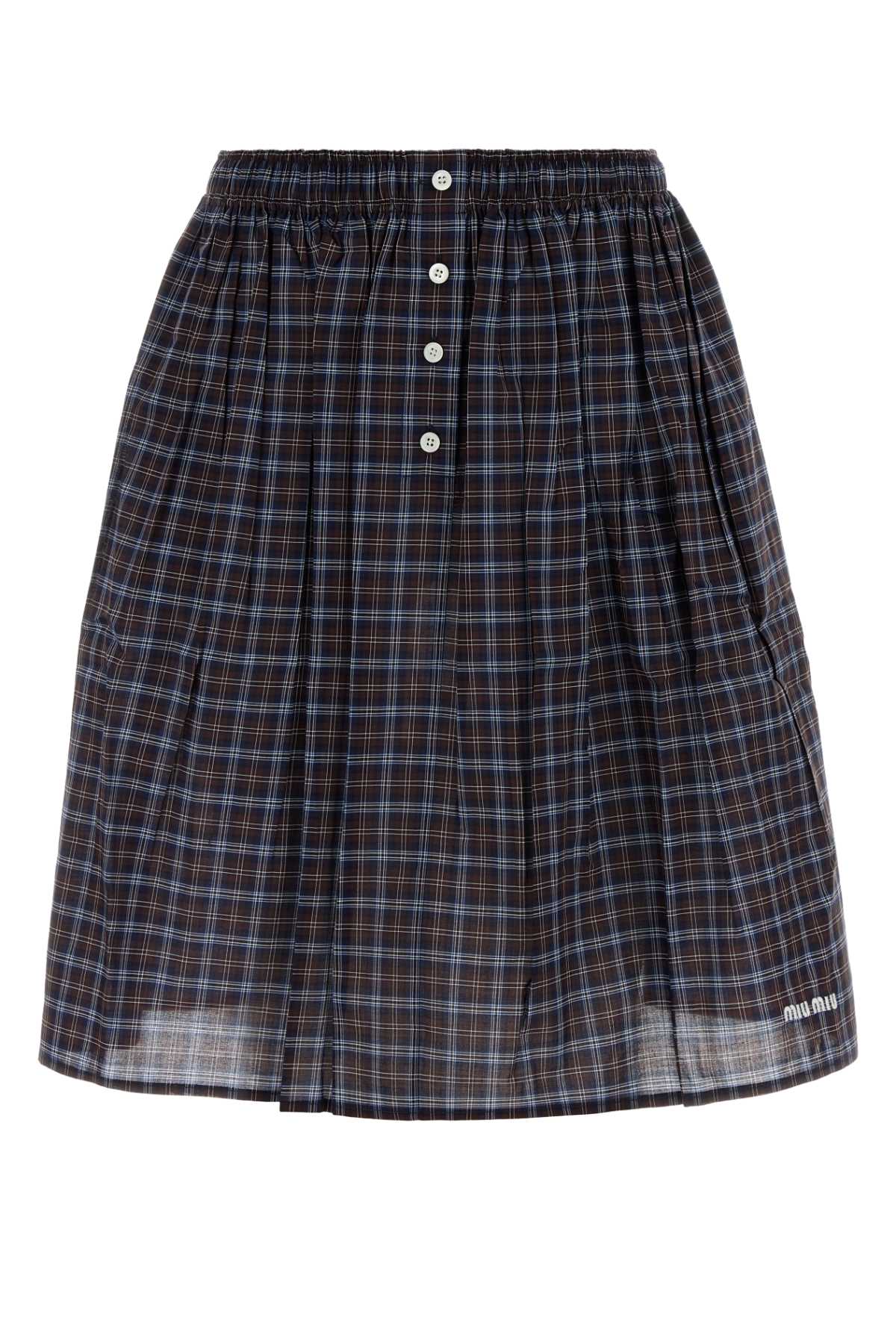 Miu Miu Women Embroidered Cotton Skirt MIU MIU