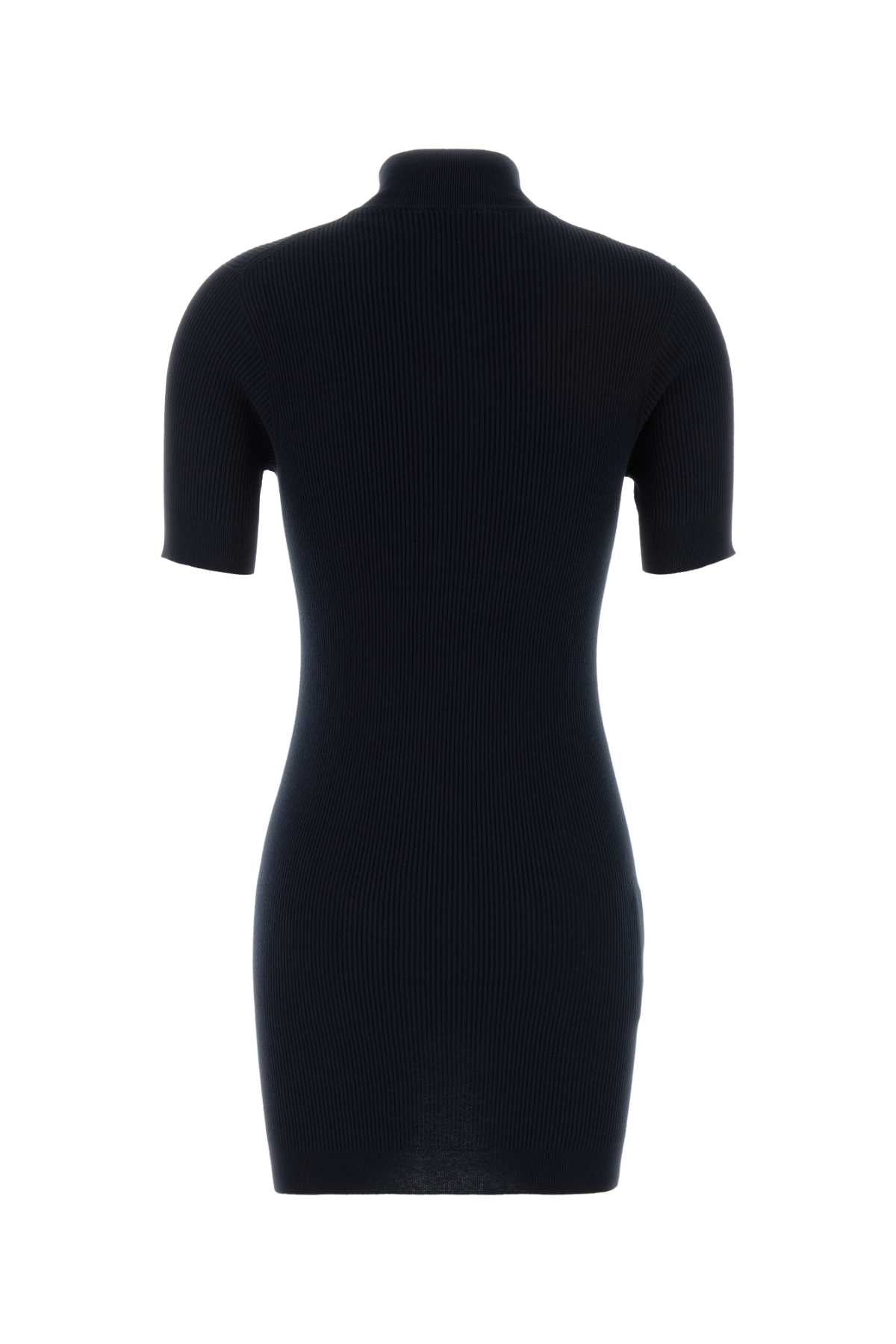 Miu Miu Women Midnight Blue Cotton Dress MIU MIU