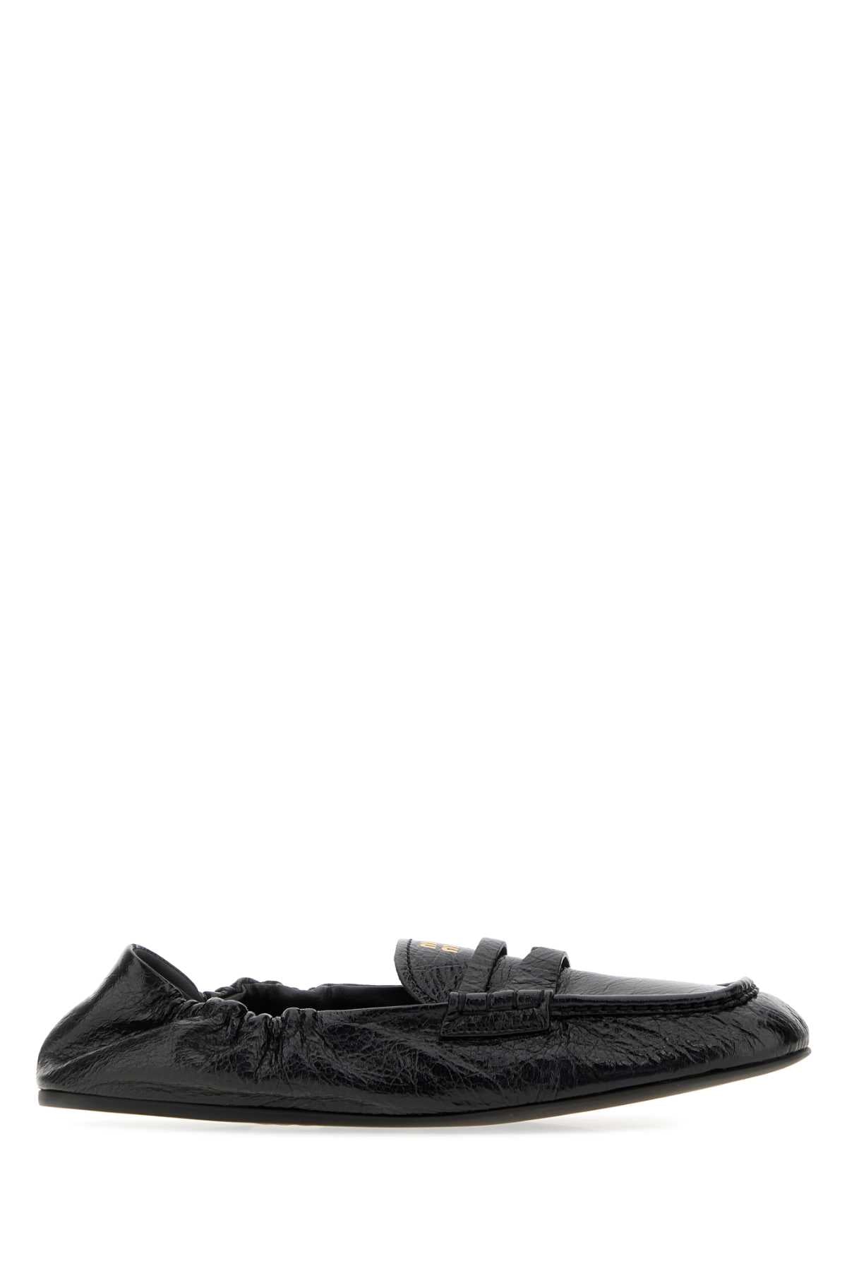 Miu Miu Women Black Leather Loafers MIU MIU
