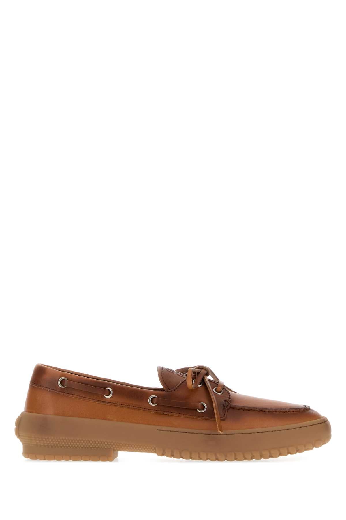 Miu Miu Women Caramel Leather Loafers MIU MIU