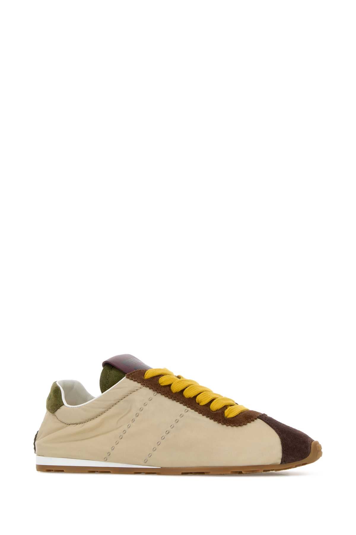 Miu Miu Women Multicolor Fabric And Suede Plume Sneakers MIU MIU