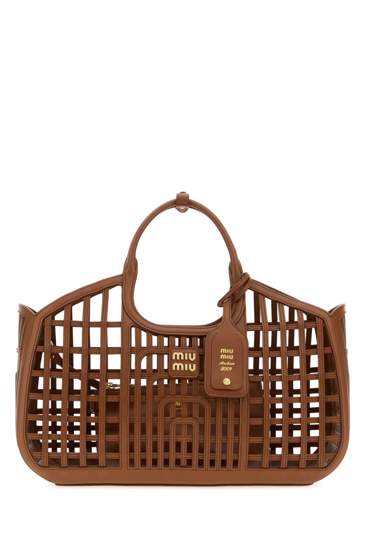 Miu Miu Women Brown Leather Shopping Bag MIU MIU