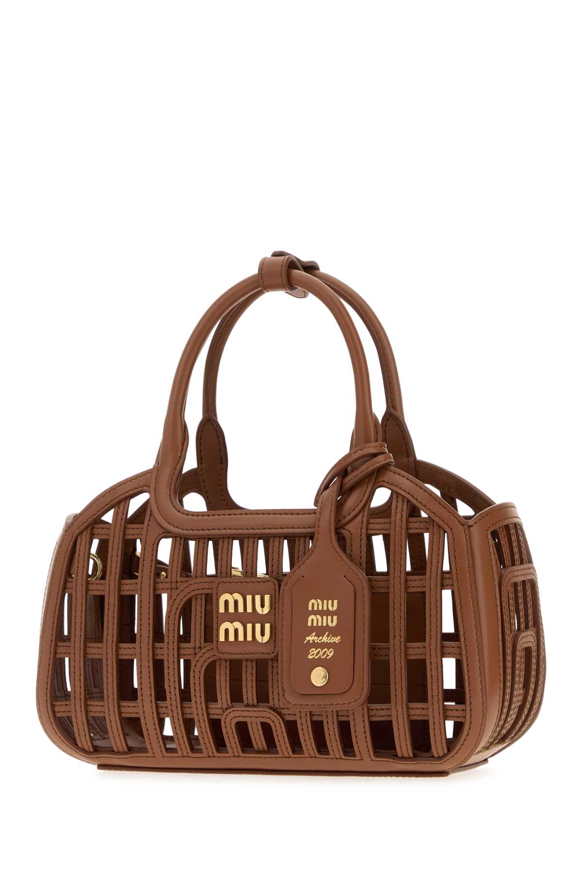 Miu Miu Women Brown Leather Handbag MIU MIU