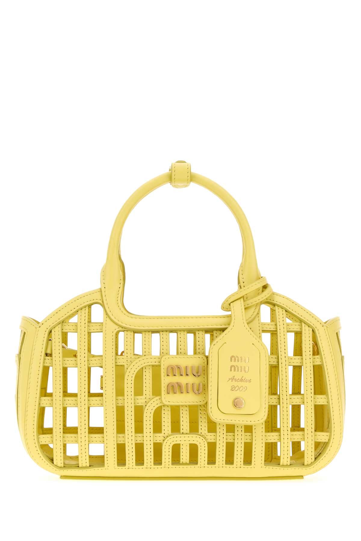 Miu Miu Women Yellow Leather Handbag MIU MIU